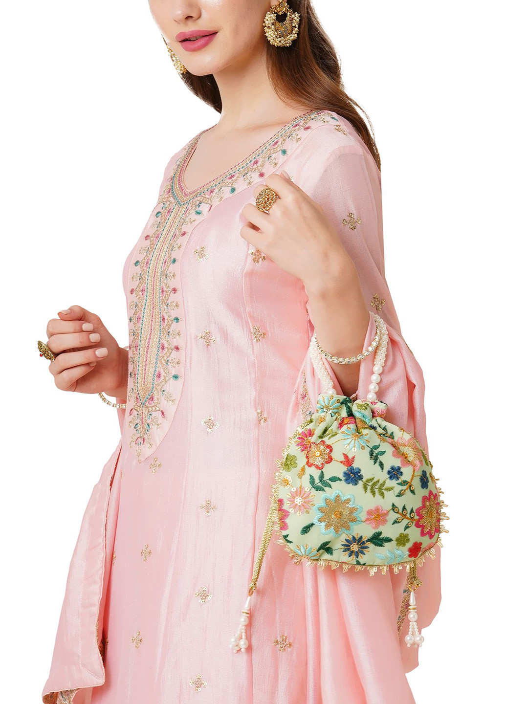 Lavie Women Jiya Floral Embriodered Ethnic Potli