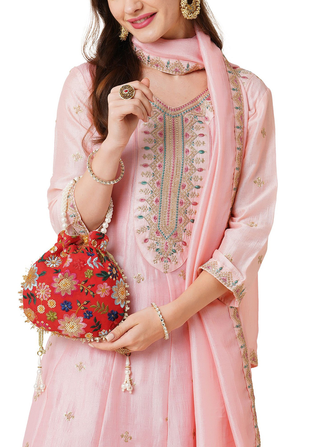 Lavie Jiya Women Floral Embriodered Ethnic Potli