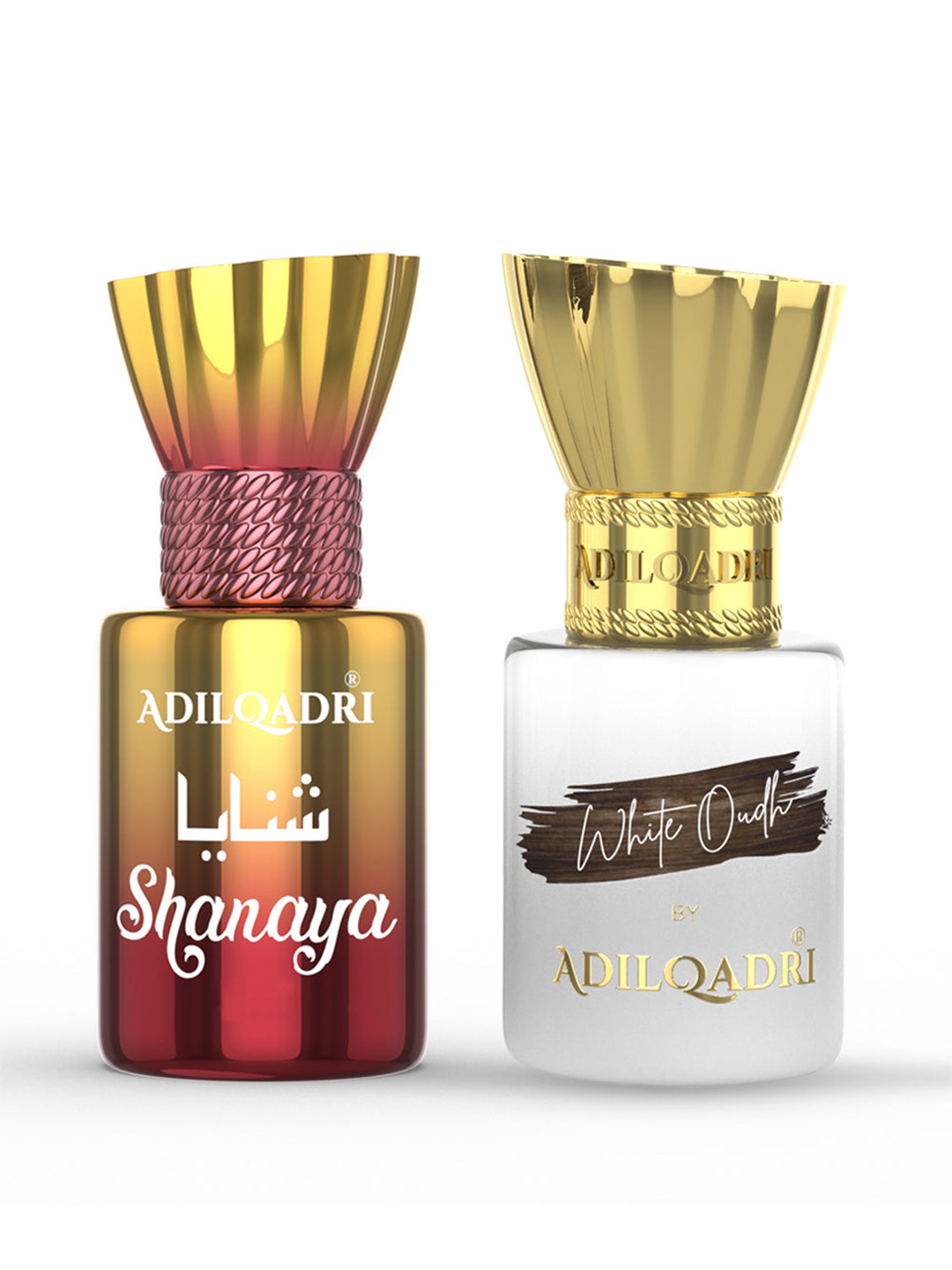 ADILQADRI Set Of 2 Shanaya & White Oudh Long-Lasting Roll-On Attar - 5.5ml Each