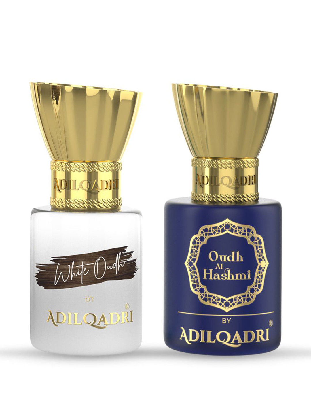 ADILQADRI Set Of 2 Oudh Al Hashmi & White Oudh Roll-On Attar-5.5ml Each