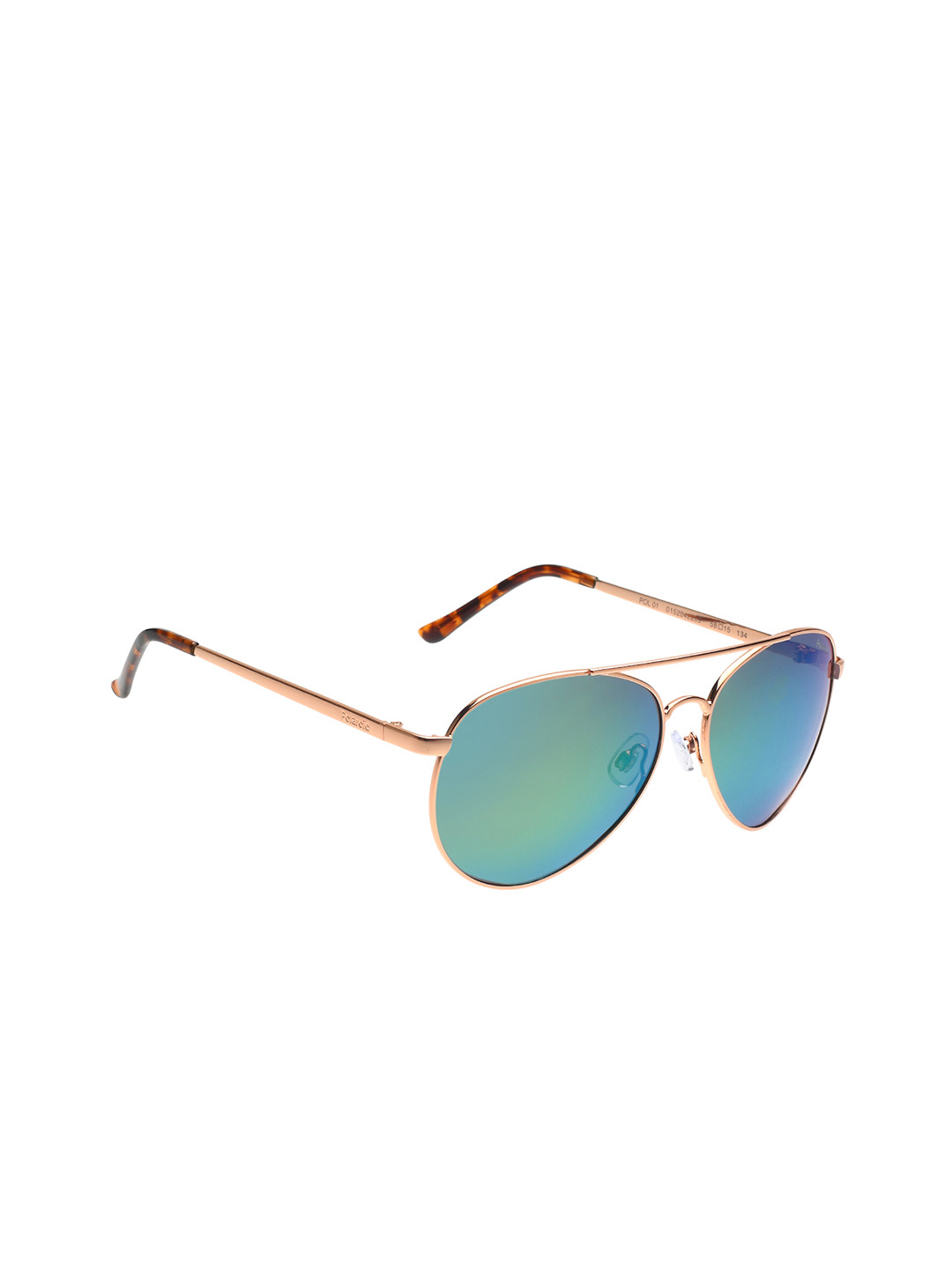 Polaroid Women Aviator Sunglasses Polarised and UV Lens- POL 01 W GLD COPPER/ROSE FLSH