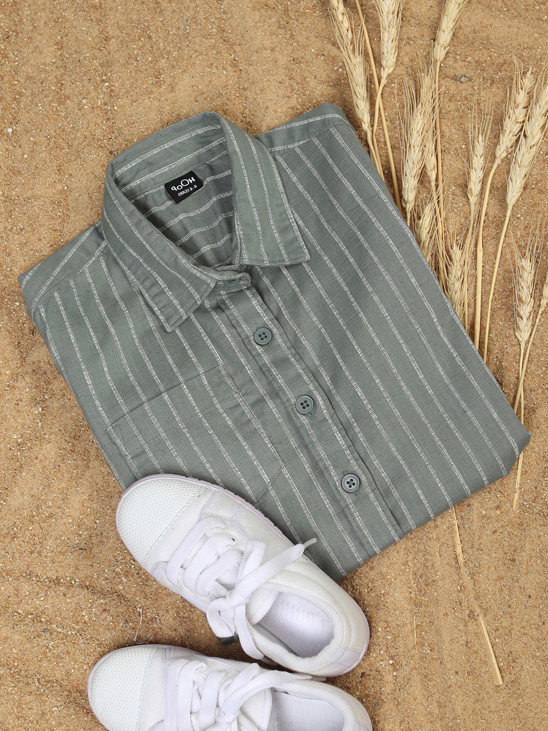 Hoop Kids Boys Striped Slim Fit Shirt