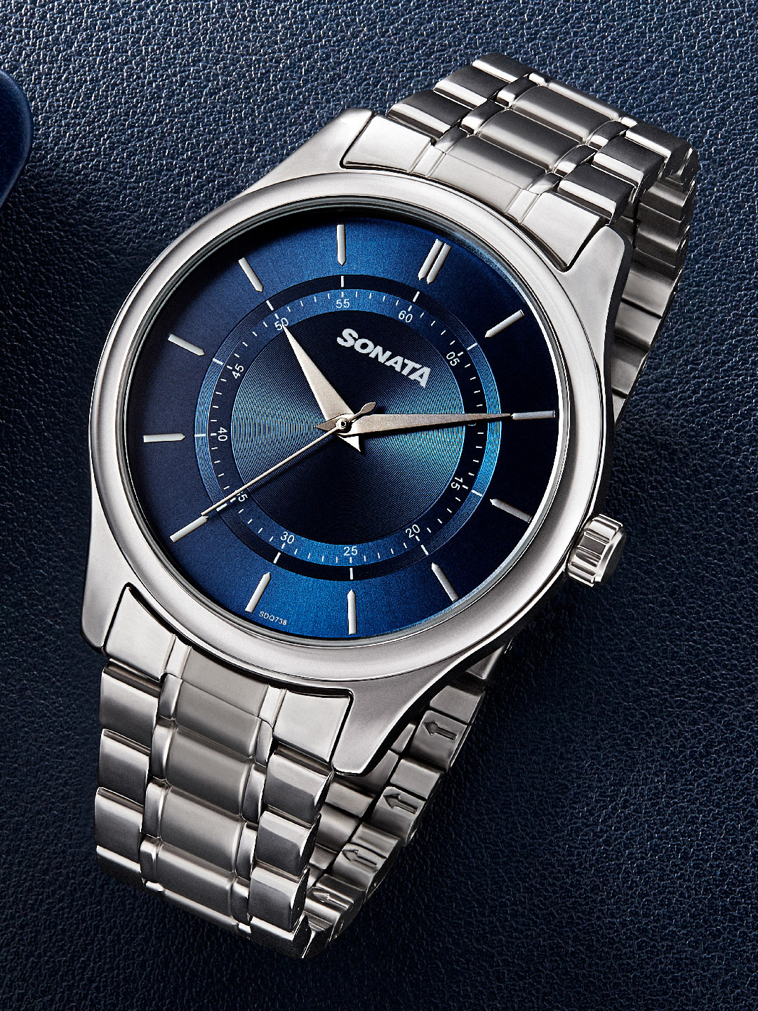 Sonata Quartz Analog With Blue Dial Watch For Men - Nt77149sm01