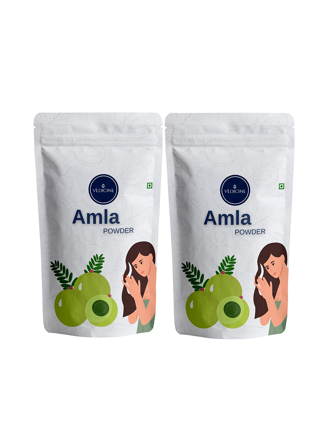 VEDICINE Set Of 2 Amla Powder Hair Pack - 100 g Each