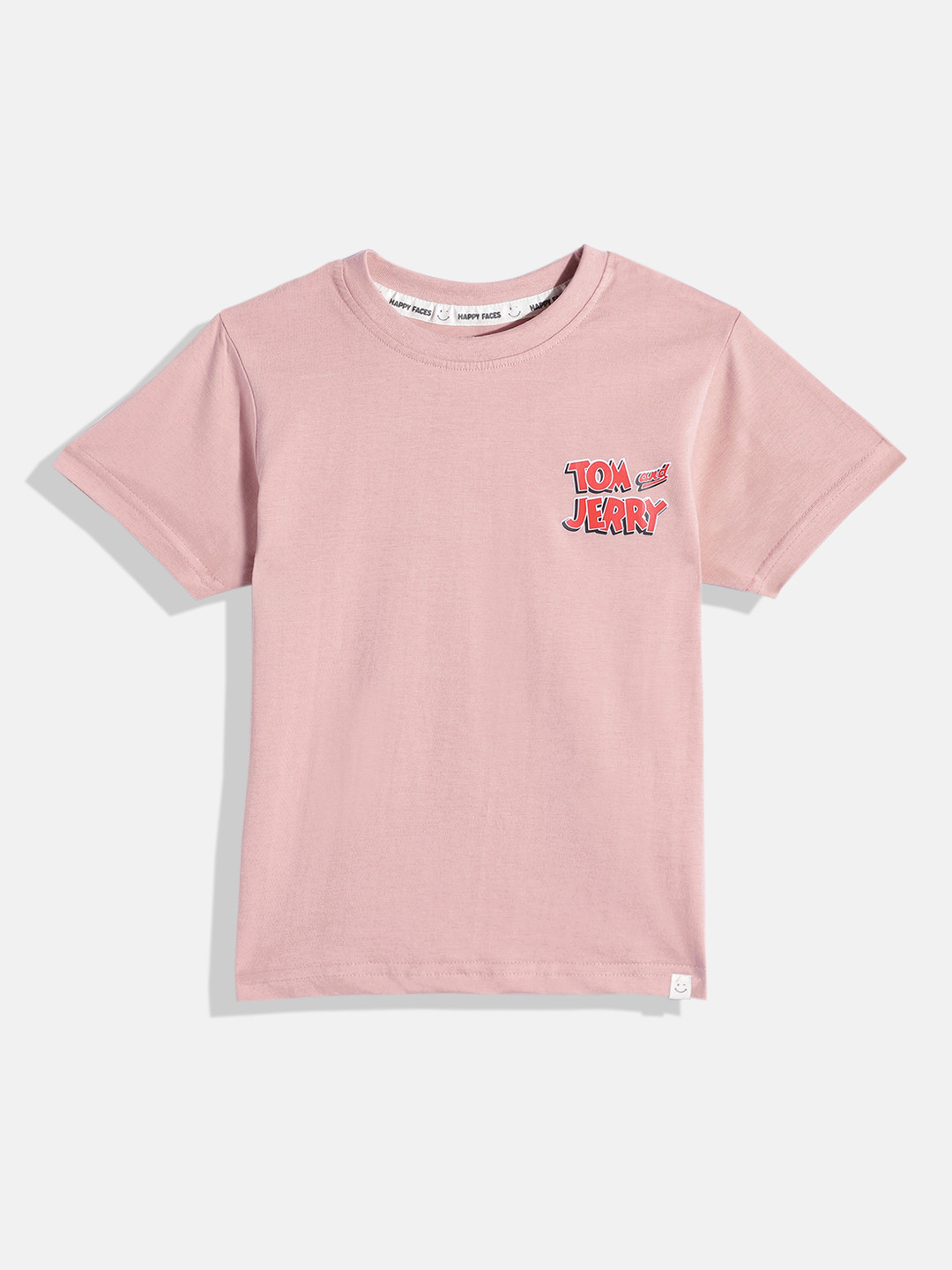 Happy Faces Boys Tom & Jerry Back Printed Pure Cotton T-shirt