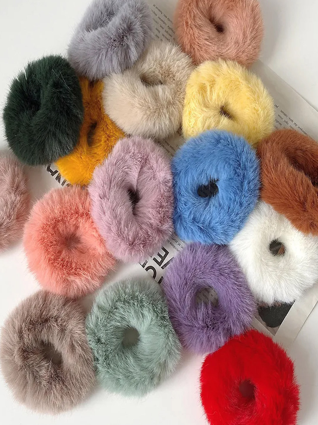 Majestique Set of 10  Multicolour Spongy Rubber Hair Band