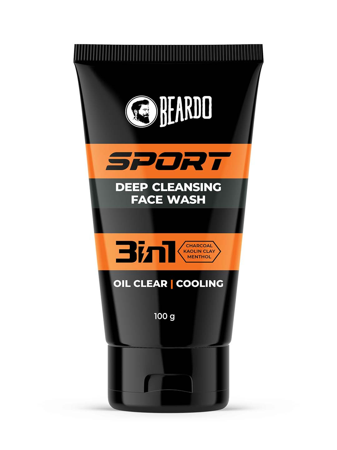 BEARDO Men Sport Deep Cleansing Cooling Menthol Oil Control Facewash - 100g