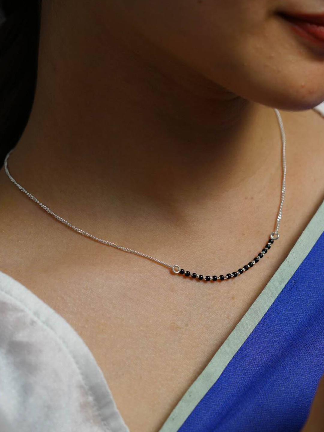 House of Aadyaa 925 sterling Silver Mangalsutra