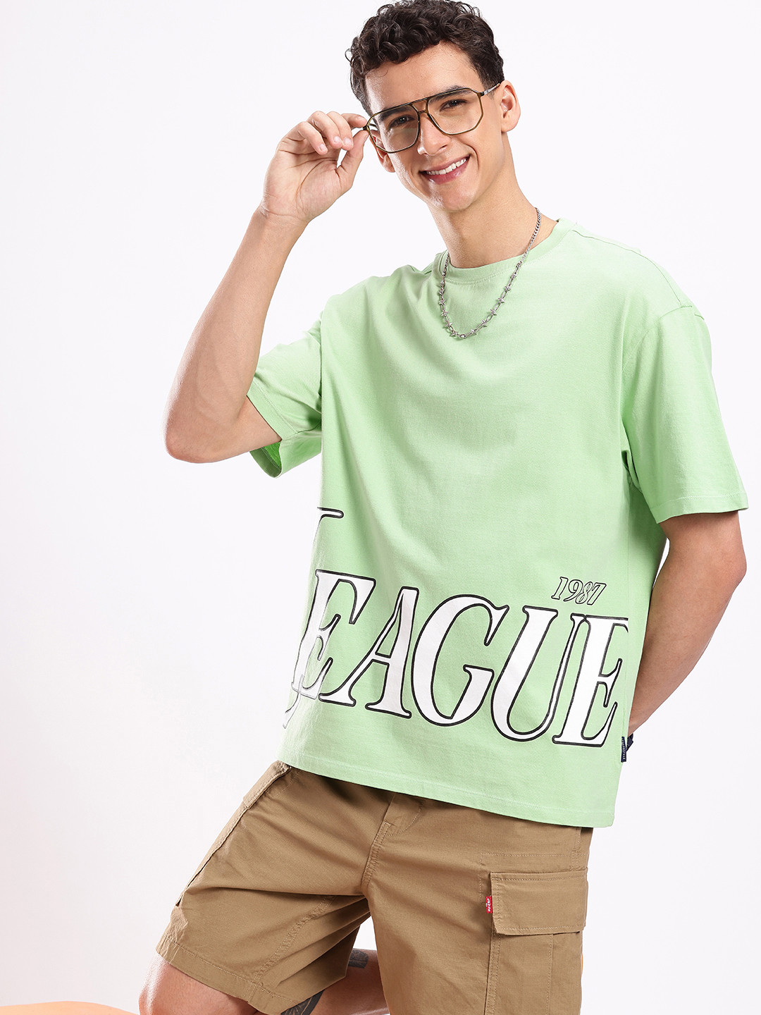 Aeropostale Typography Printed Drop-Shoulder Sleeves Relaxed Fit Pure Cotton T-shirt
