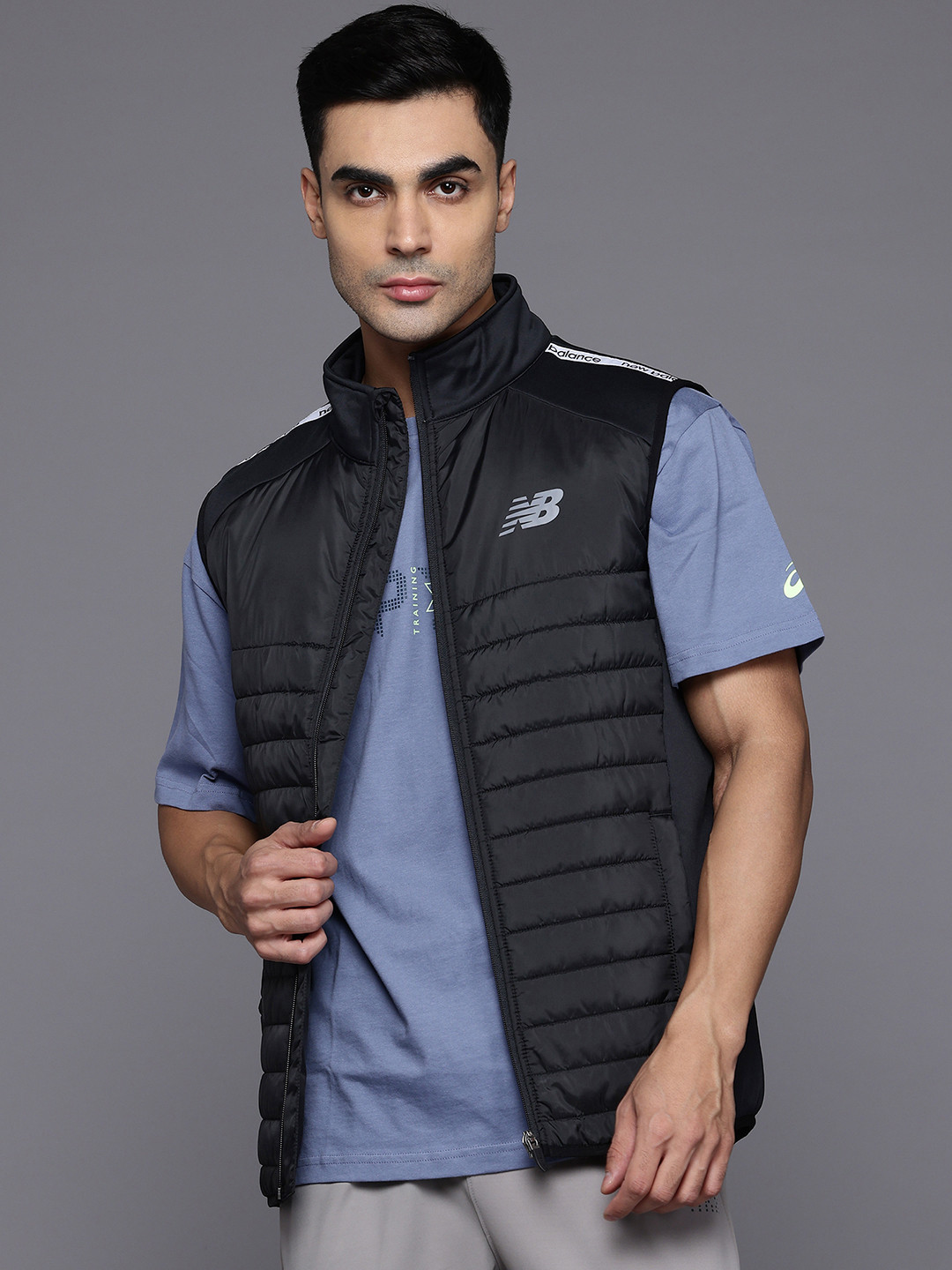 New Balance Mock Collar Padded Gilet Jacket