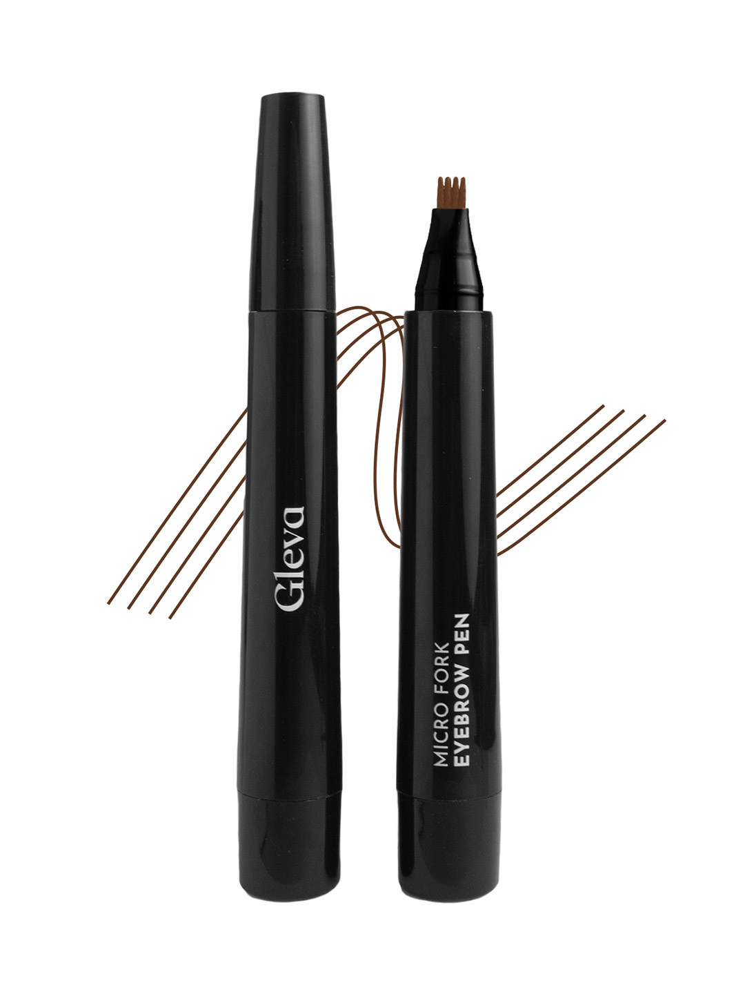 Gleva Micro Fork Waterproof Eyebrow Pen 3.5 gm - Dark Brown