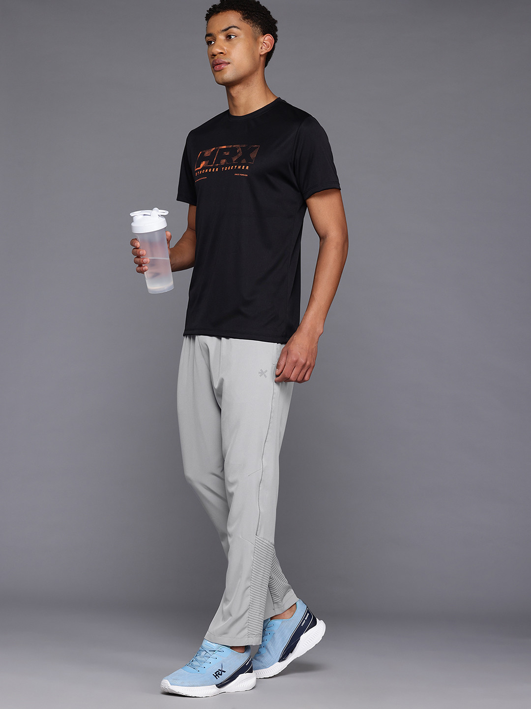 HRX by Hrithik Roshan Men Regular Fit Rapid-Dry Reflective Running Track Pants