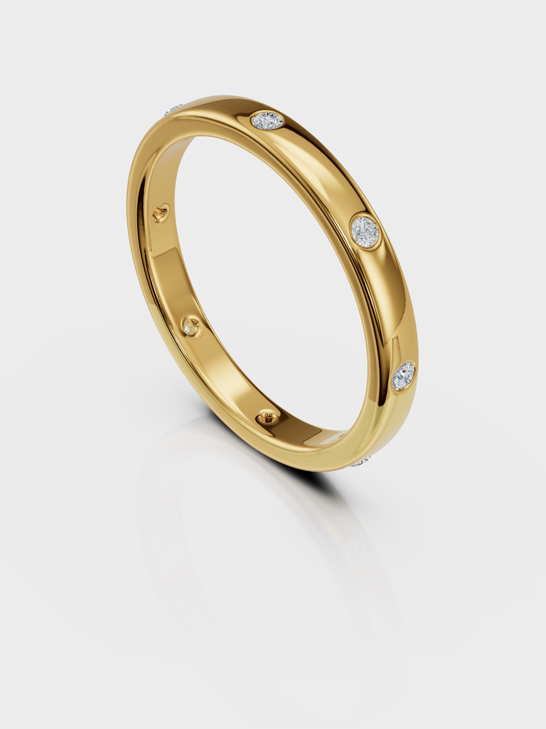 Anushka Jain Jewellery 925 Sterling Silver Gold Plated Cubic Zirconia Diamond Pave Ring