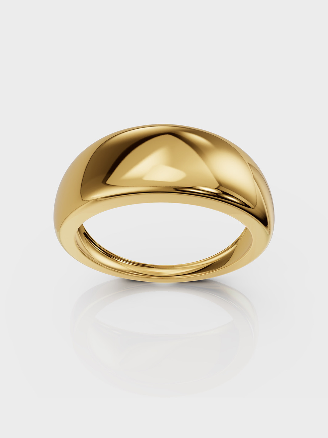 Anushka Jain Jewellery Big Mound 925 Sterling Silver Gold Plated Finger Ring