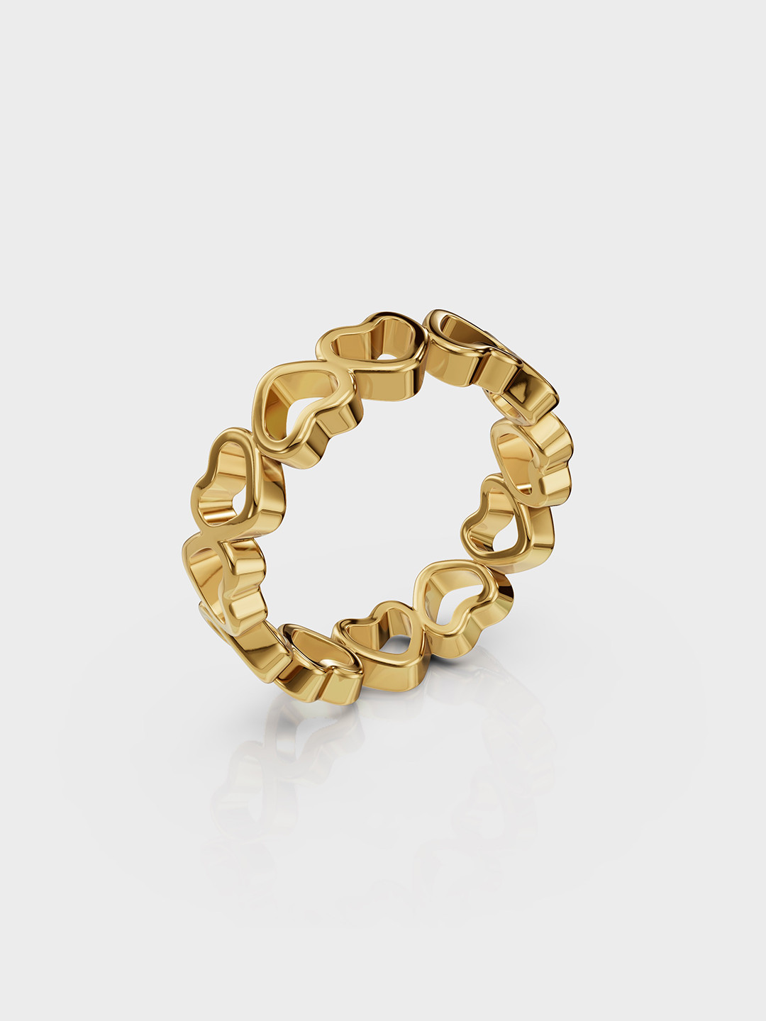 Anushka Jain Jewellery 925 Sterling Silver Gold Plated Heart Infinity Finger Ring