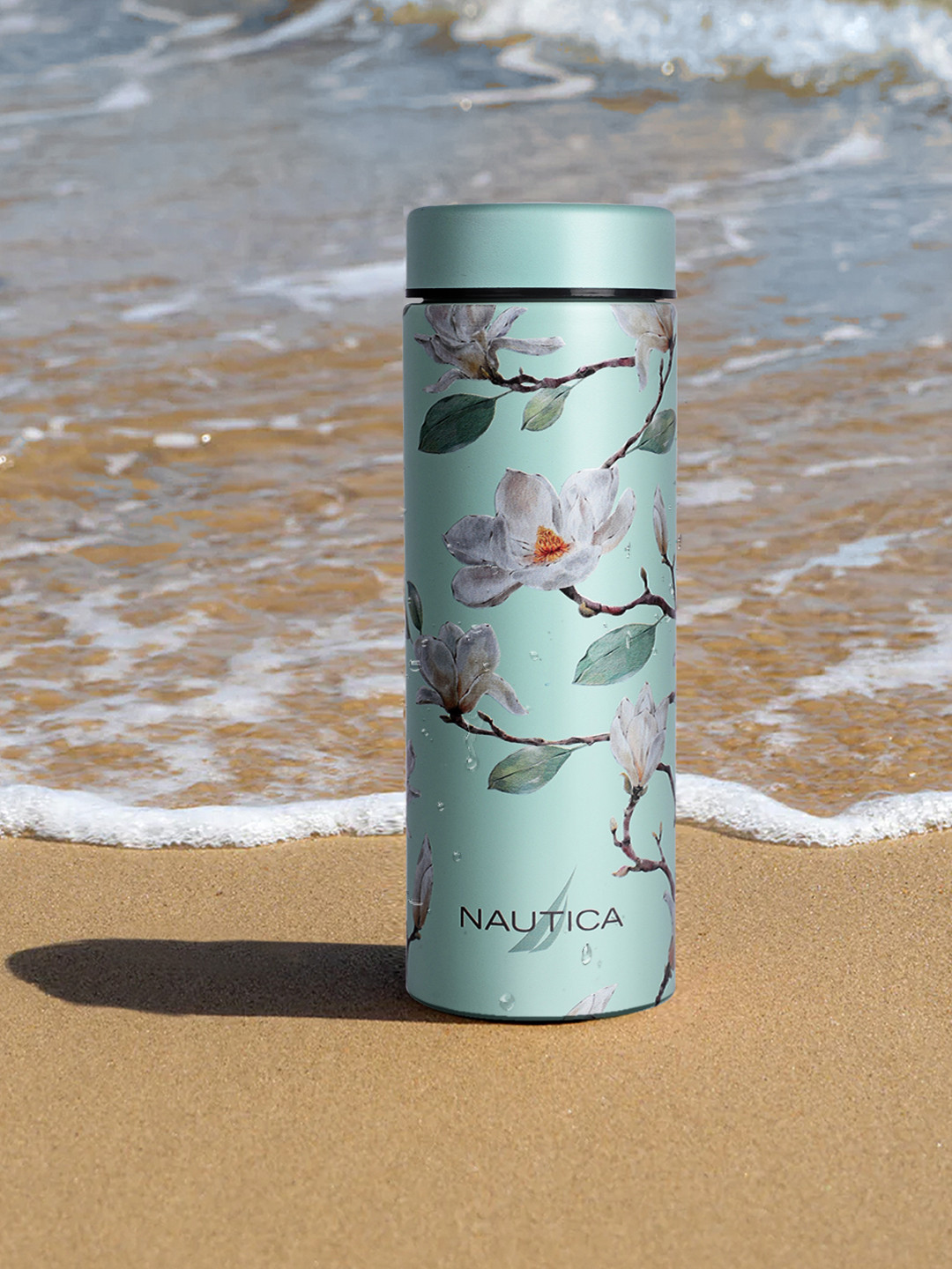 Nautica Green Floral Stainless Steel Smart Vacuum Flask Water Bottle 500 ml