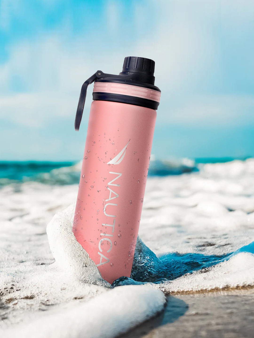 Nautica Fender Pink Stainless Steel Solid Smart Vacuum Water Bottle 500ML