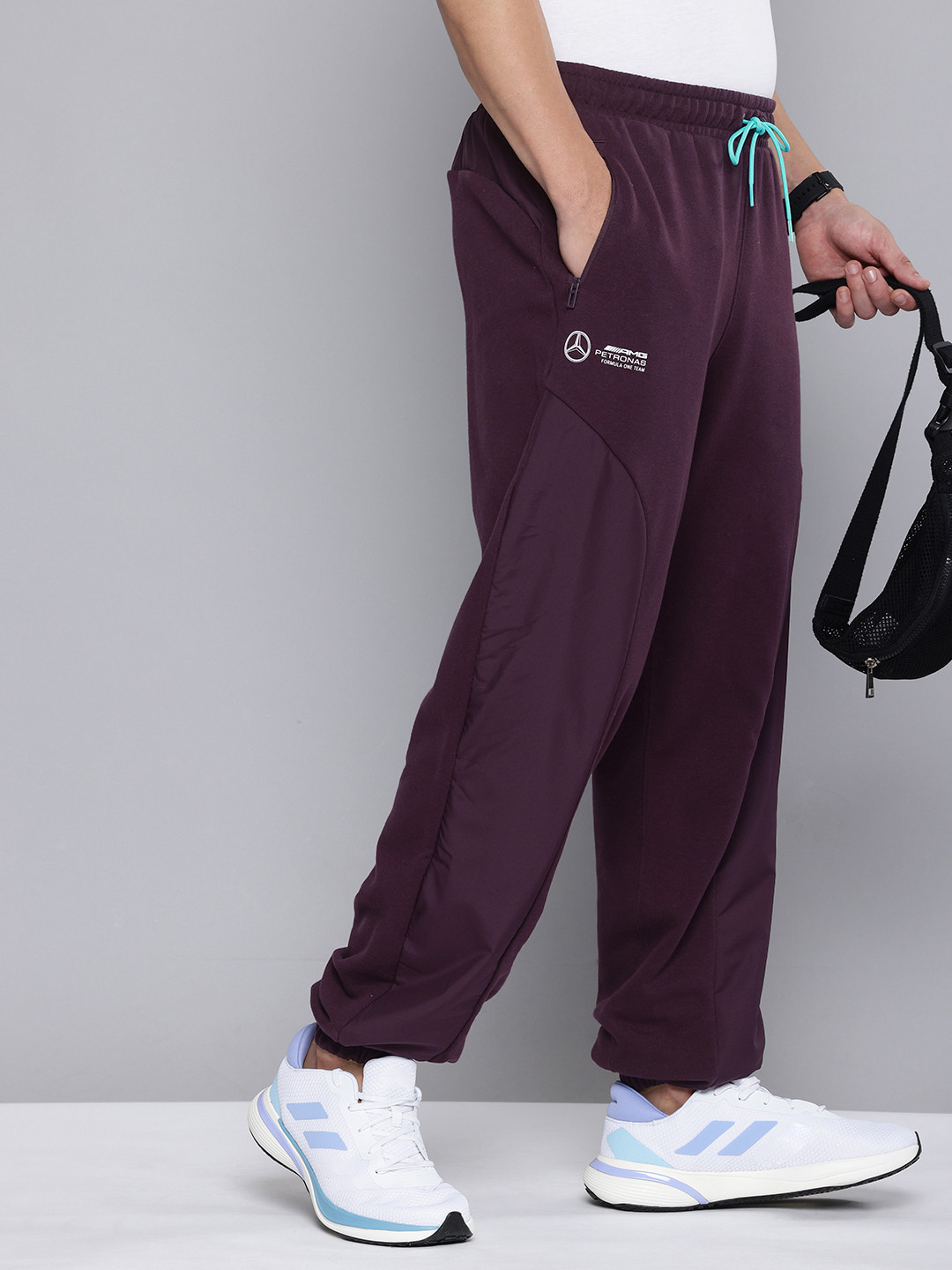 PUMA Motorsport Men Pure Cotton Mercedes-AMG Petronas F1 Statement Relaxed Fit Joggers