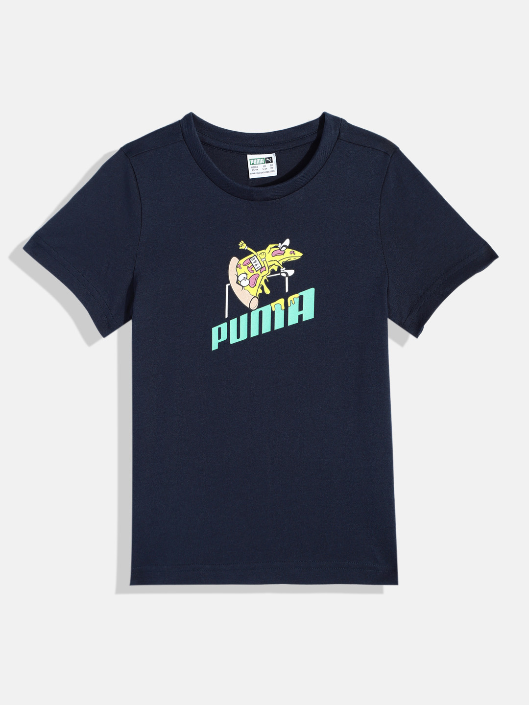 Puma Unisex Kids CLASSICS SPORTFEAST Brand Logo Printed Pure Cotton T-shirt