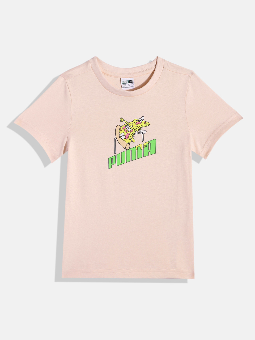 Puma Unisex Kids CLASSICS SPORTFEAST Brand Logo Printed Pure Cotton T-shirt