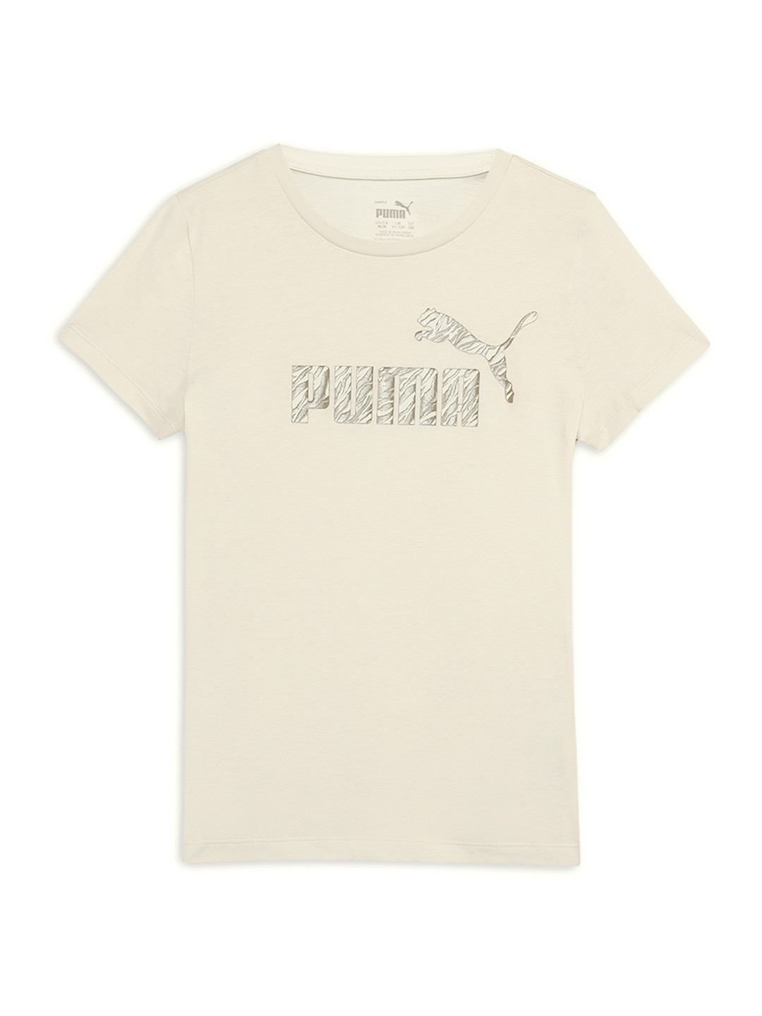 Puma Girls ANIMAL Graphic Brand Logo Pure Cotton T-shirt