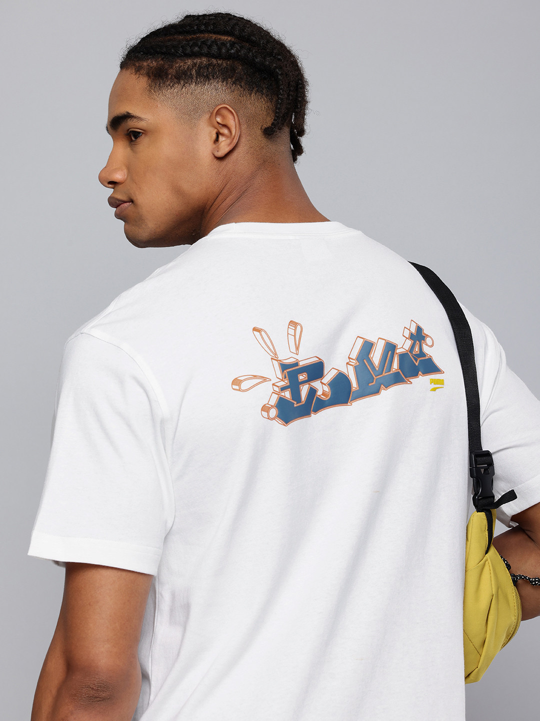 Puma Downtown Typography Printed Pure Cotton Relaxed Fit T-shirt