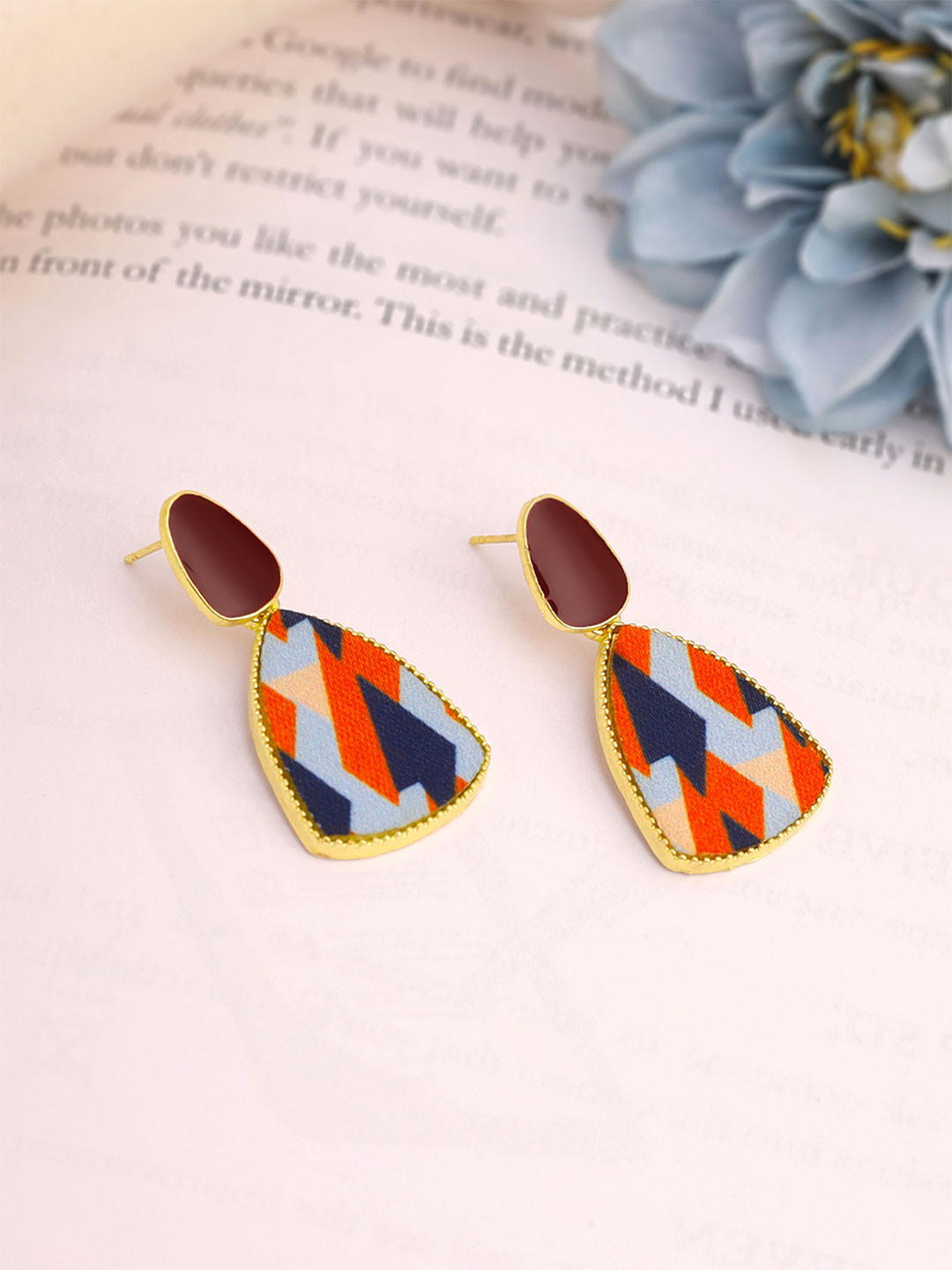 Yellow Chimes Gold-Plated Bohemian Style Drop Earrings