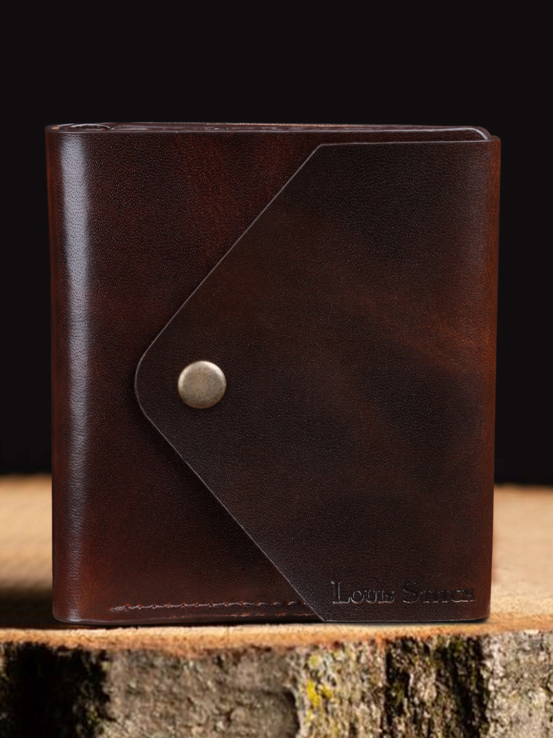 LOUIS STITCH Men Handcrafted Leather Two Fold Wallet