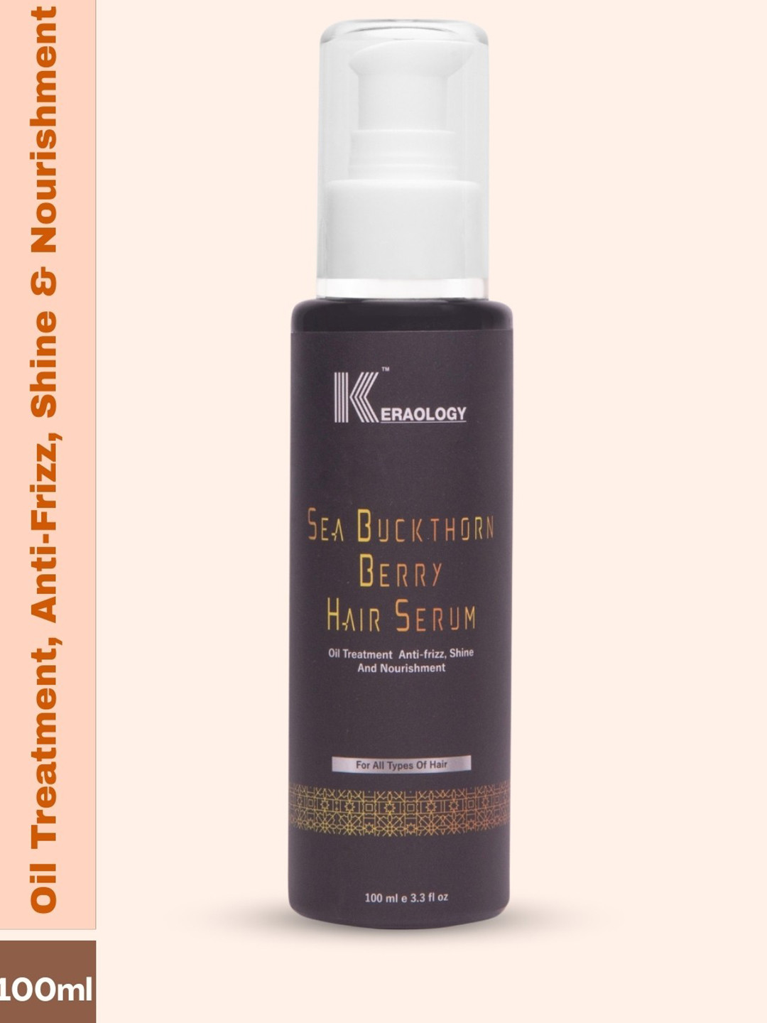 Keraology Sea Backthorn Berry Hair Serum For Anti-Frizz, Shine & Nourishment- 100ml