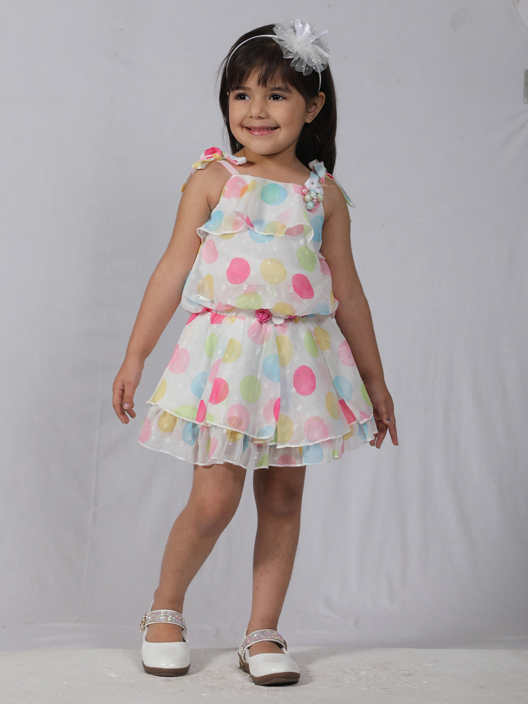 Little Dolly Floral Print A-Line Dress