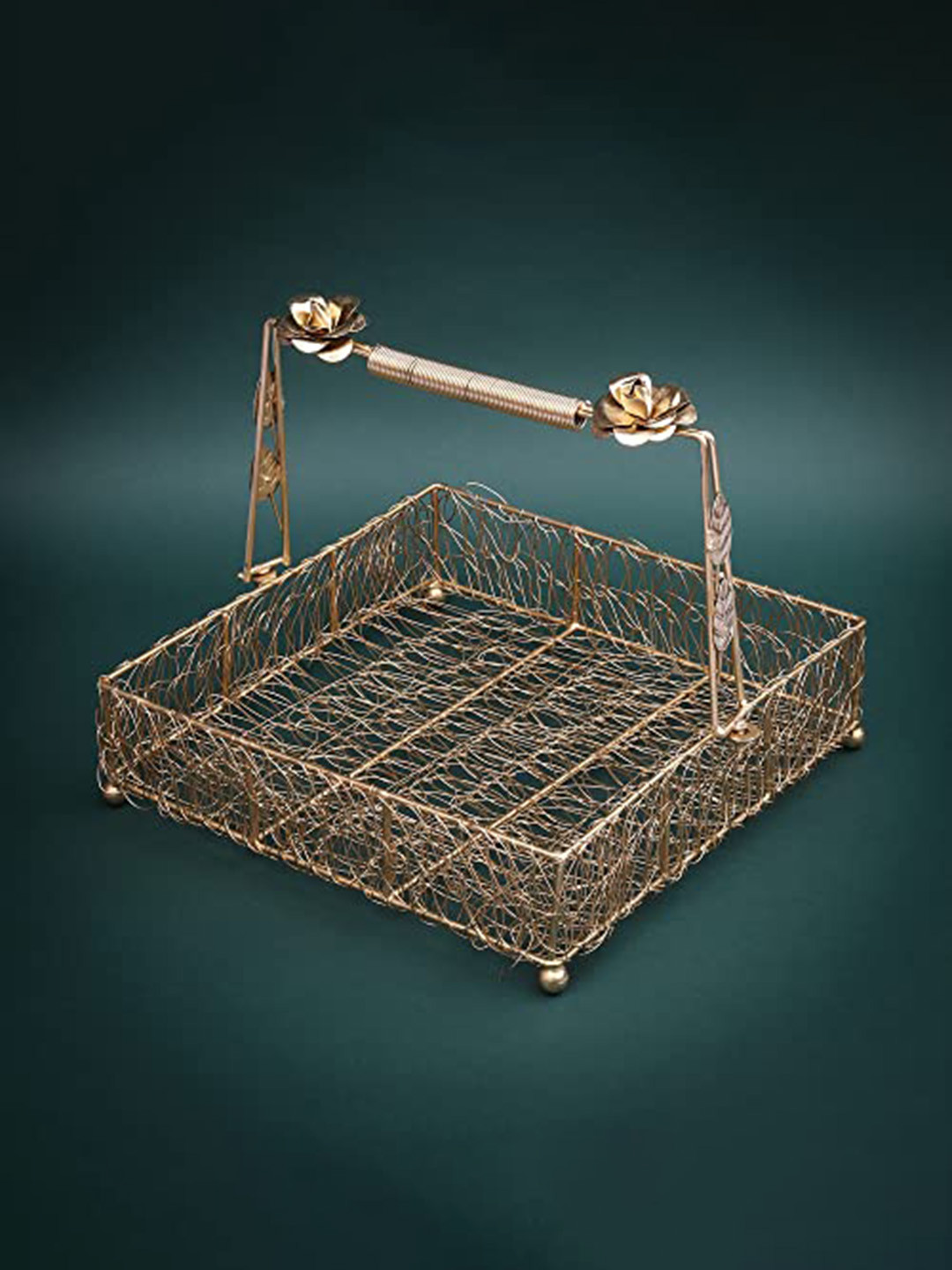 e kysa Gold-Toned Mesh Wire Multipurpose Basket
