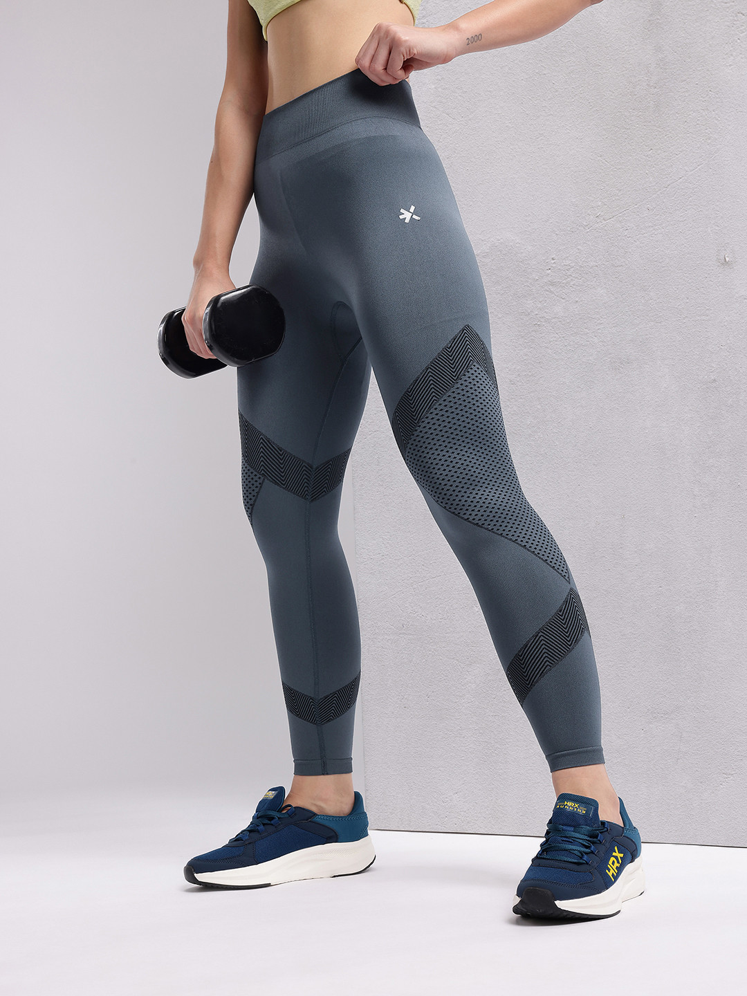 HRX by Hrithik Roshan Women Rapid-Dry Structure Detail Training Tights