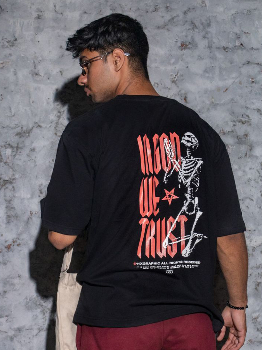 TheBTclub Graphic Printed Cotton Oversized T-shirt