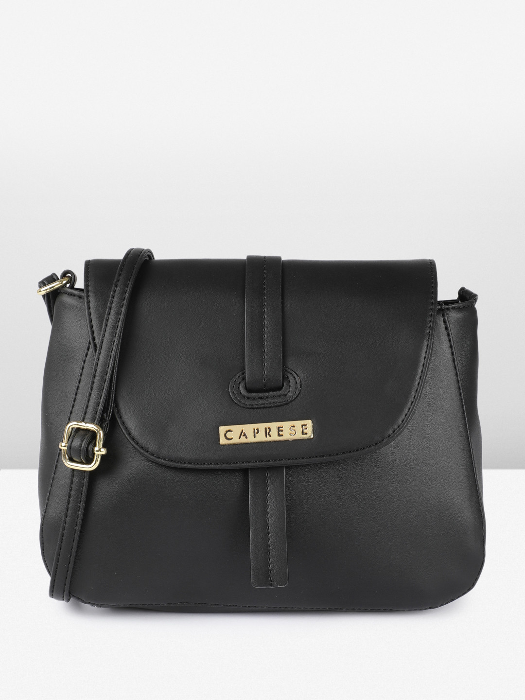 Caprese Sabeera Women Black Medium Sling Bag