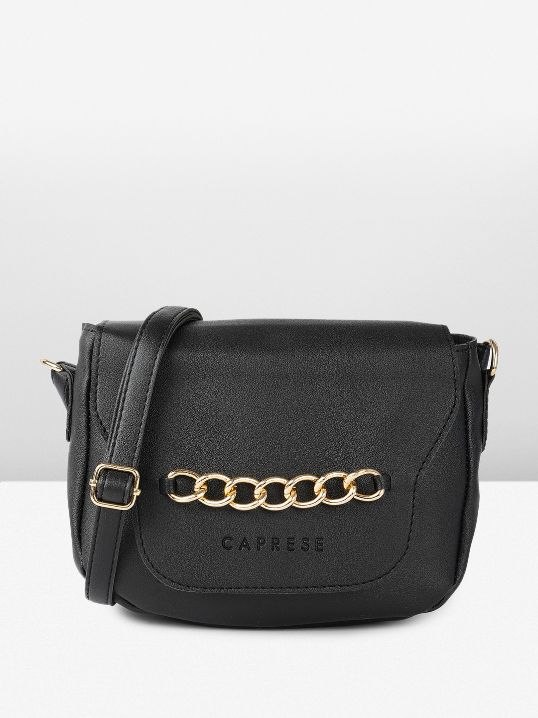 Caprese Rochelle Women Black Medium Sling Bag