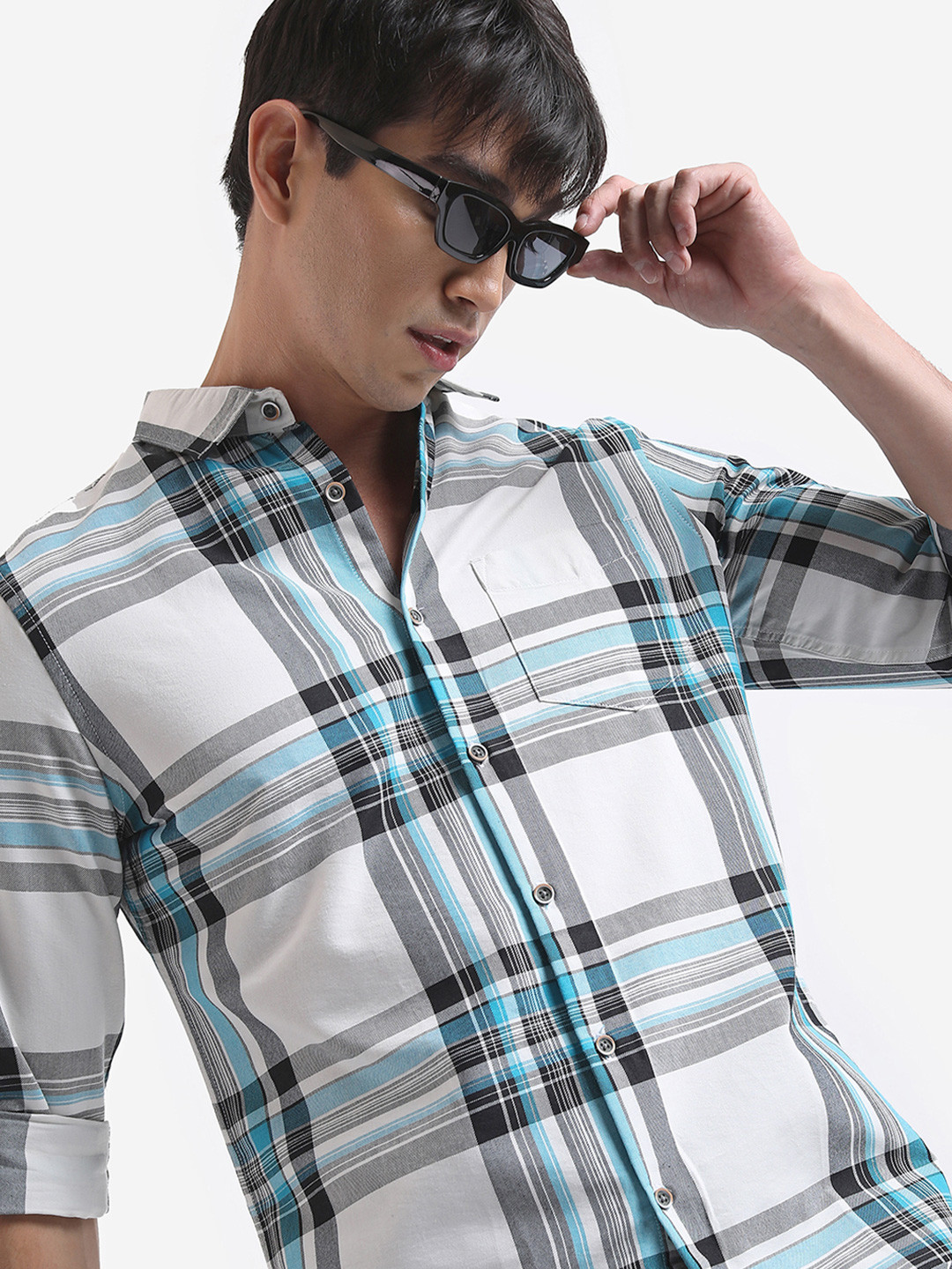 Highlander Men Slim Fit Checked Shirt
