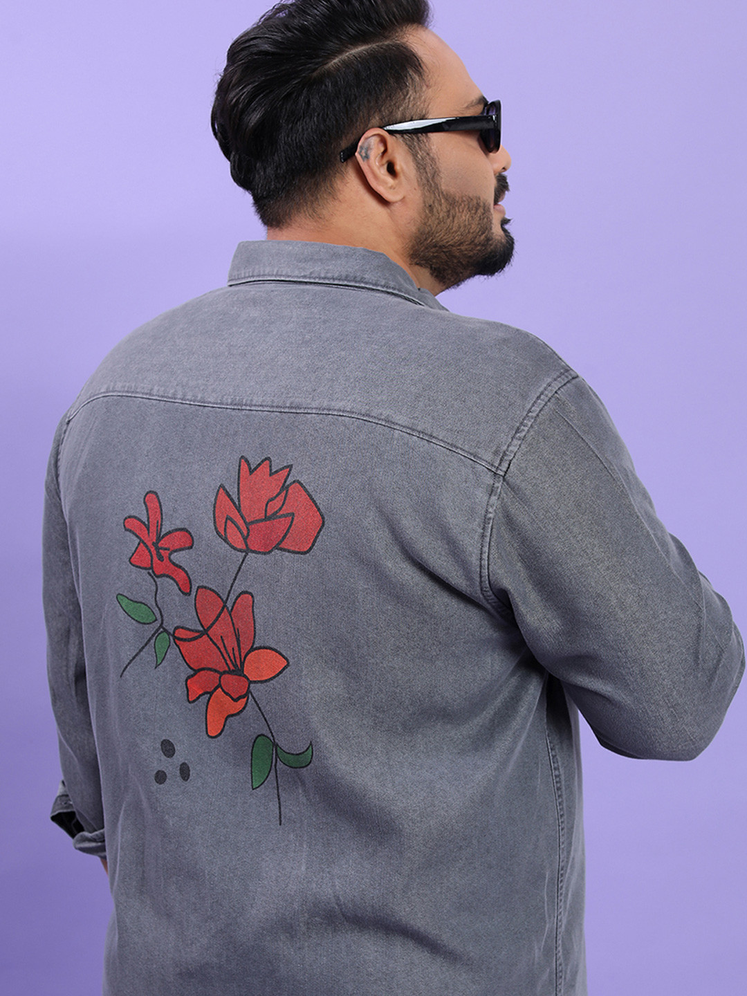 Highlander Men Relaxed Fit Plus Size Printed Shirt