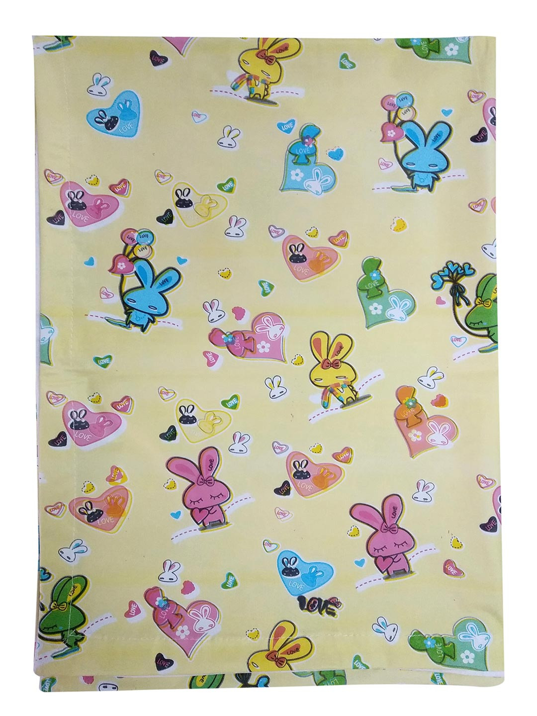 BAESD Yellow & Blue Printed Water Resistant Bed Protector
