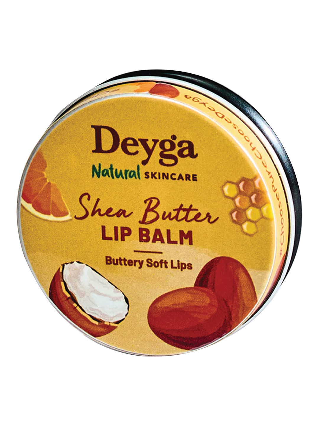 Deyga Organics Shea Butter Lip Balm For Dry & Chapped Lips - 10gm