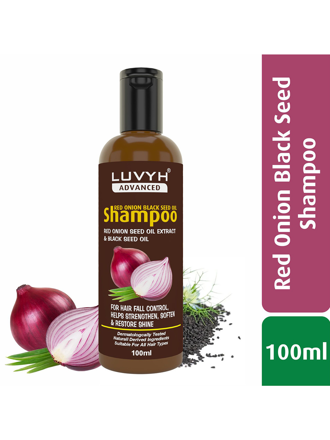 LUVYH Advanced Red Onion Black Seed Oil Hair Shampoo-100ml