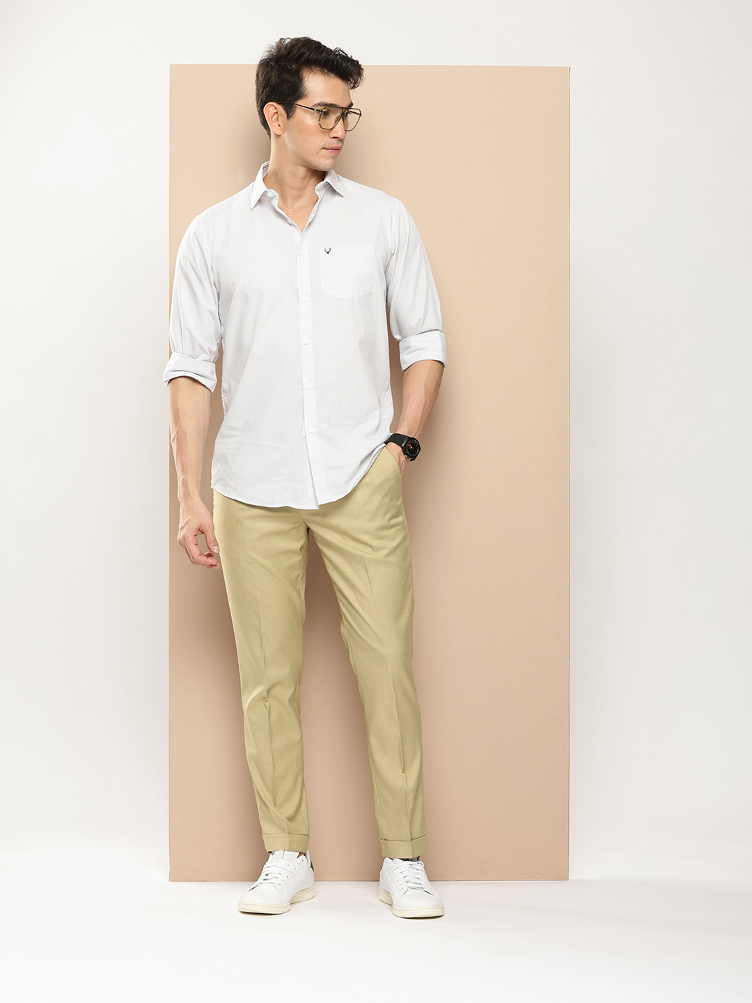 encore by INVICTUS Men Pleated Casual Trousers