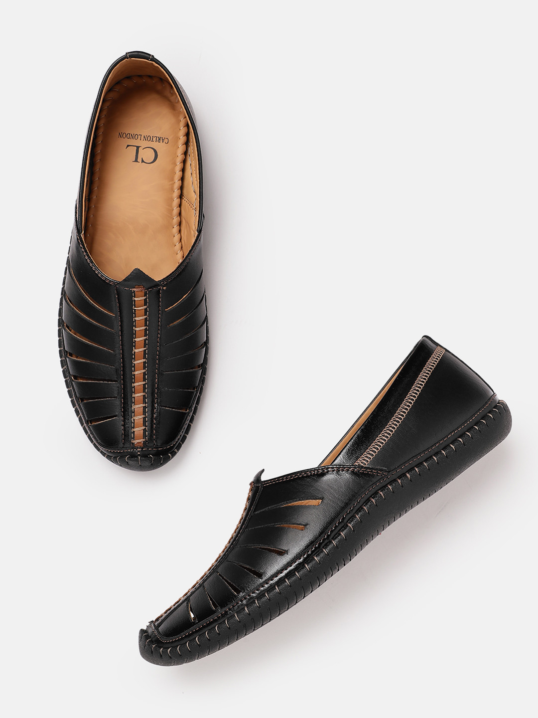 Carlton London Men Cut-Out Mojaris