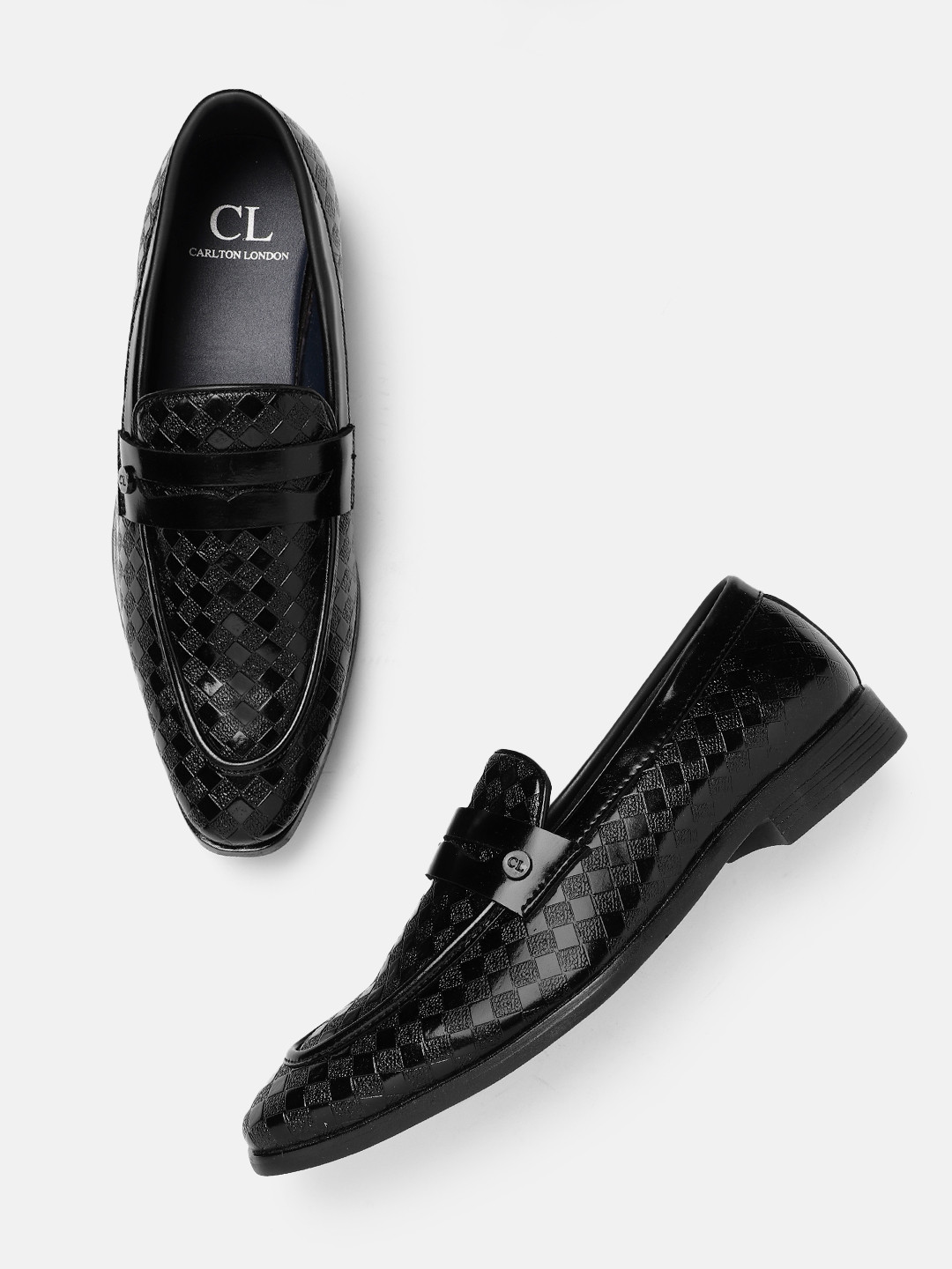Carlton London Men Semi-Formal Textured Penny Loafers