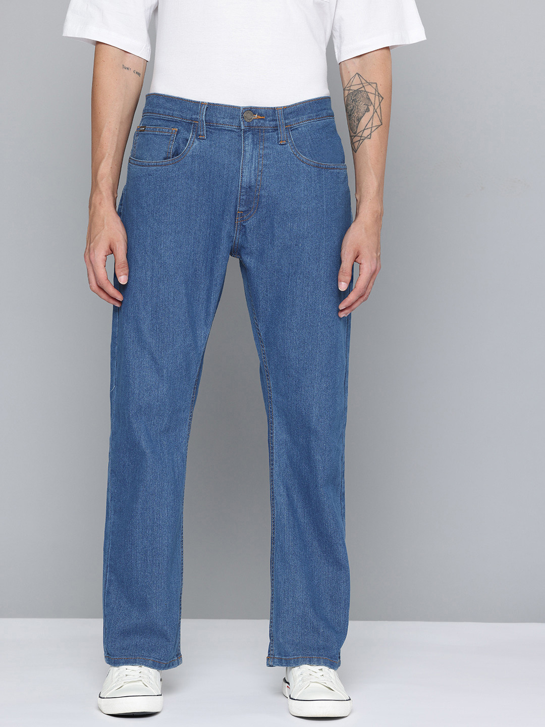 HIGHLANDER Men Mid Rise Stretchable Bootcut Jeans