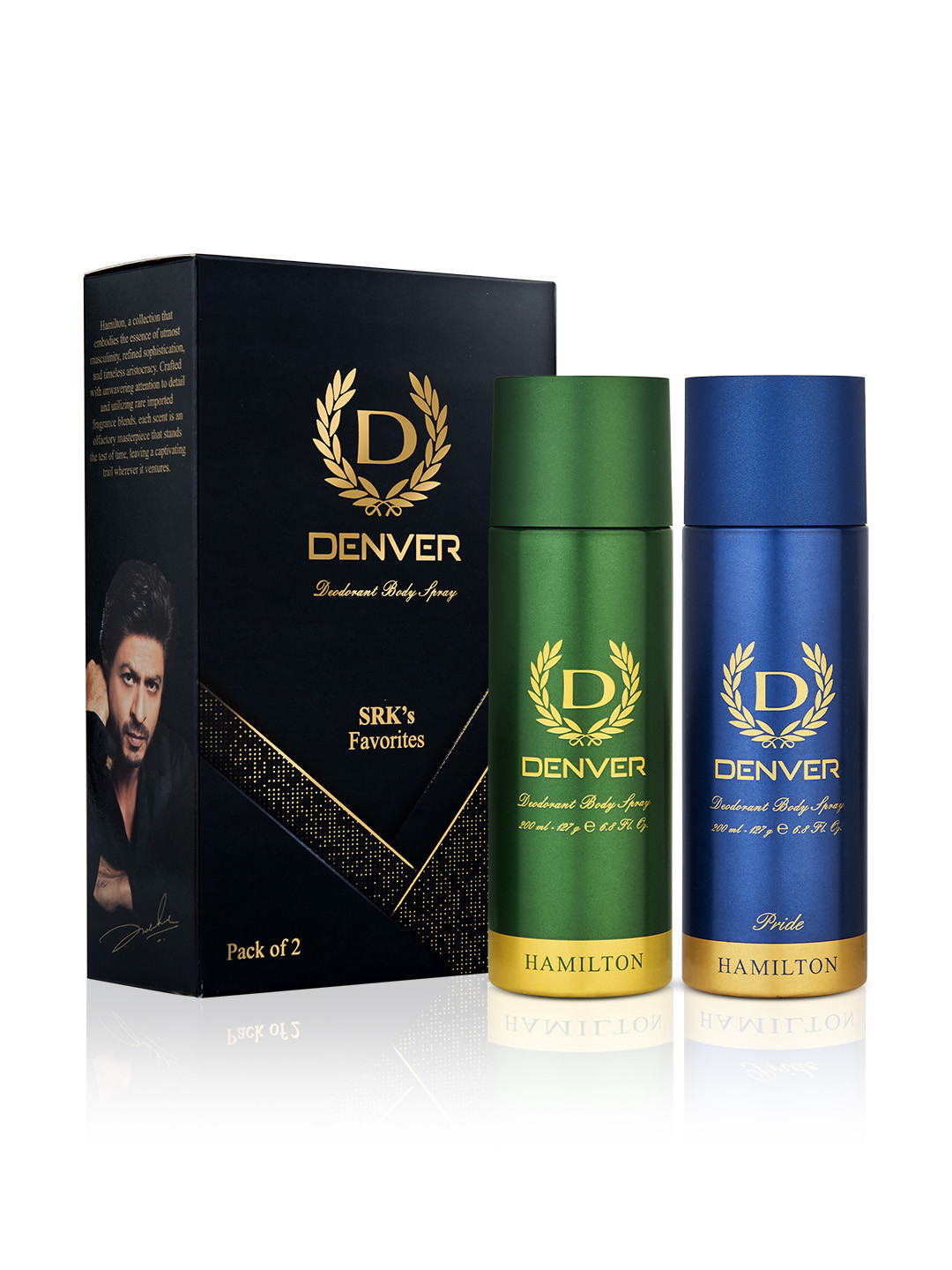 Denver Men Set Of 2 Hamilton and Pride Deodorant Sprays 200 ml Each