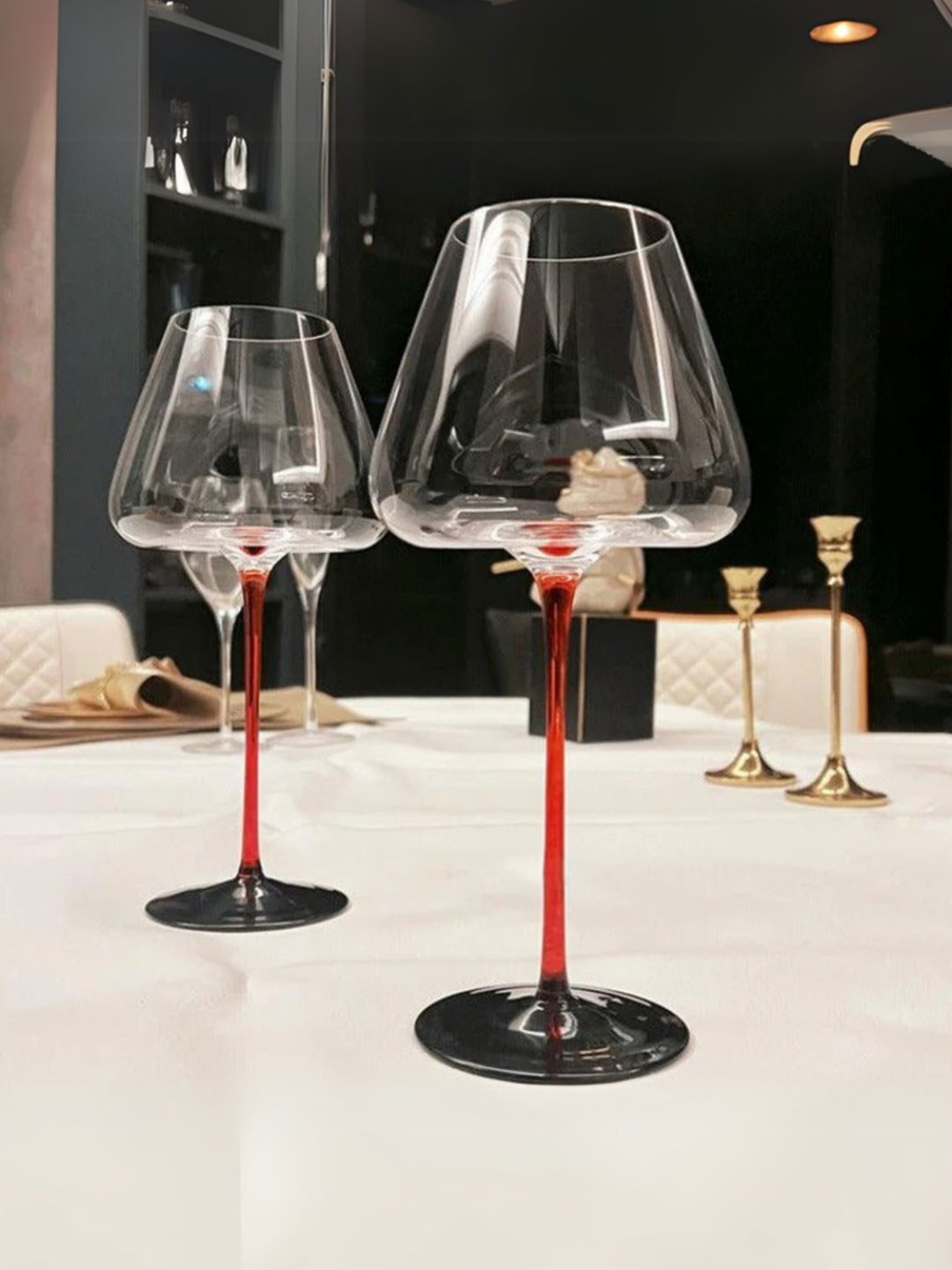 SMOKEY COCKTAIL Transparent 2 pieces Full Bodied Stem Dishwasher Safe Wine Glass