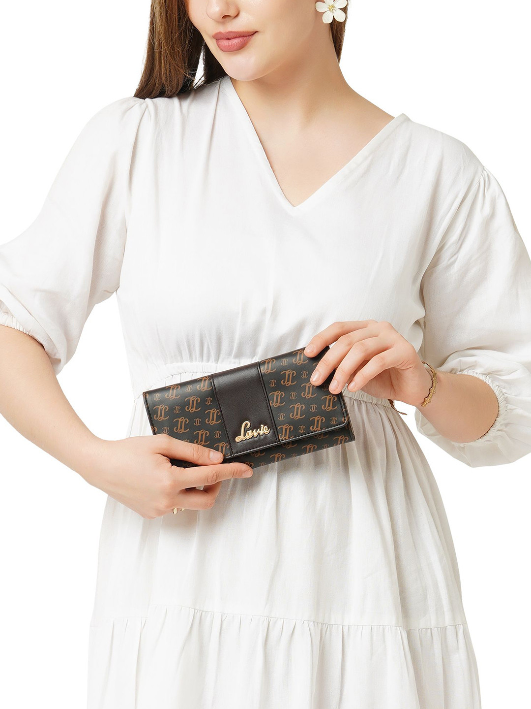 Lavie Women Trifiano Monogram LL Print Trifold Wallet