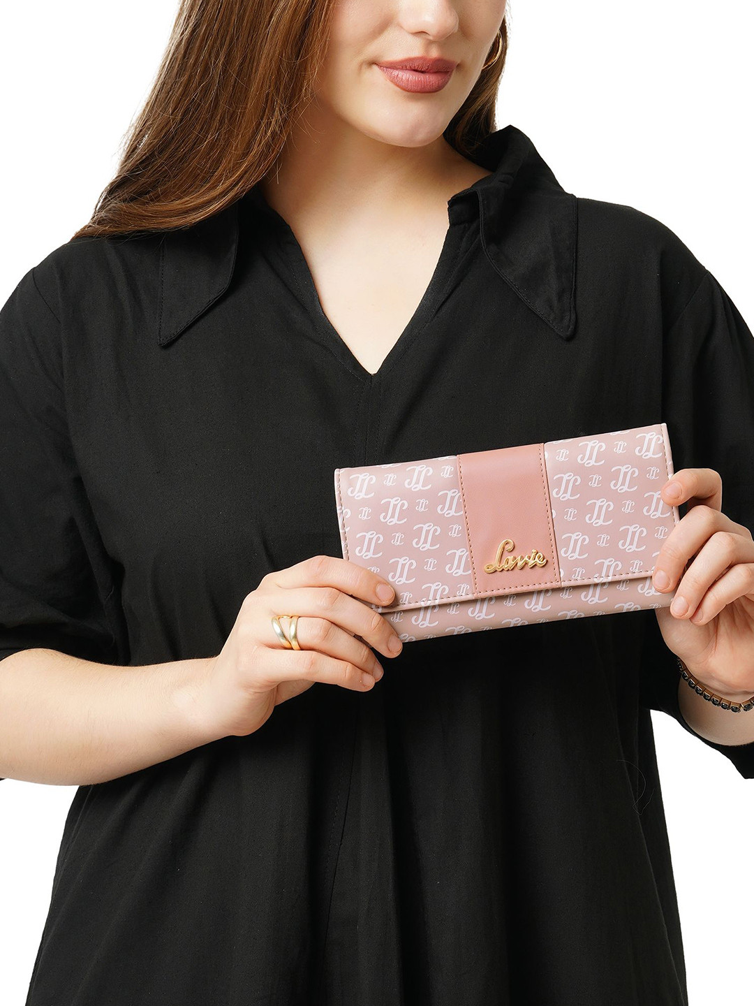 Lavie Trifiano Monogram Women Printed Three Fold Wallet