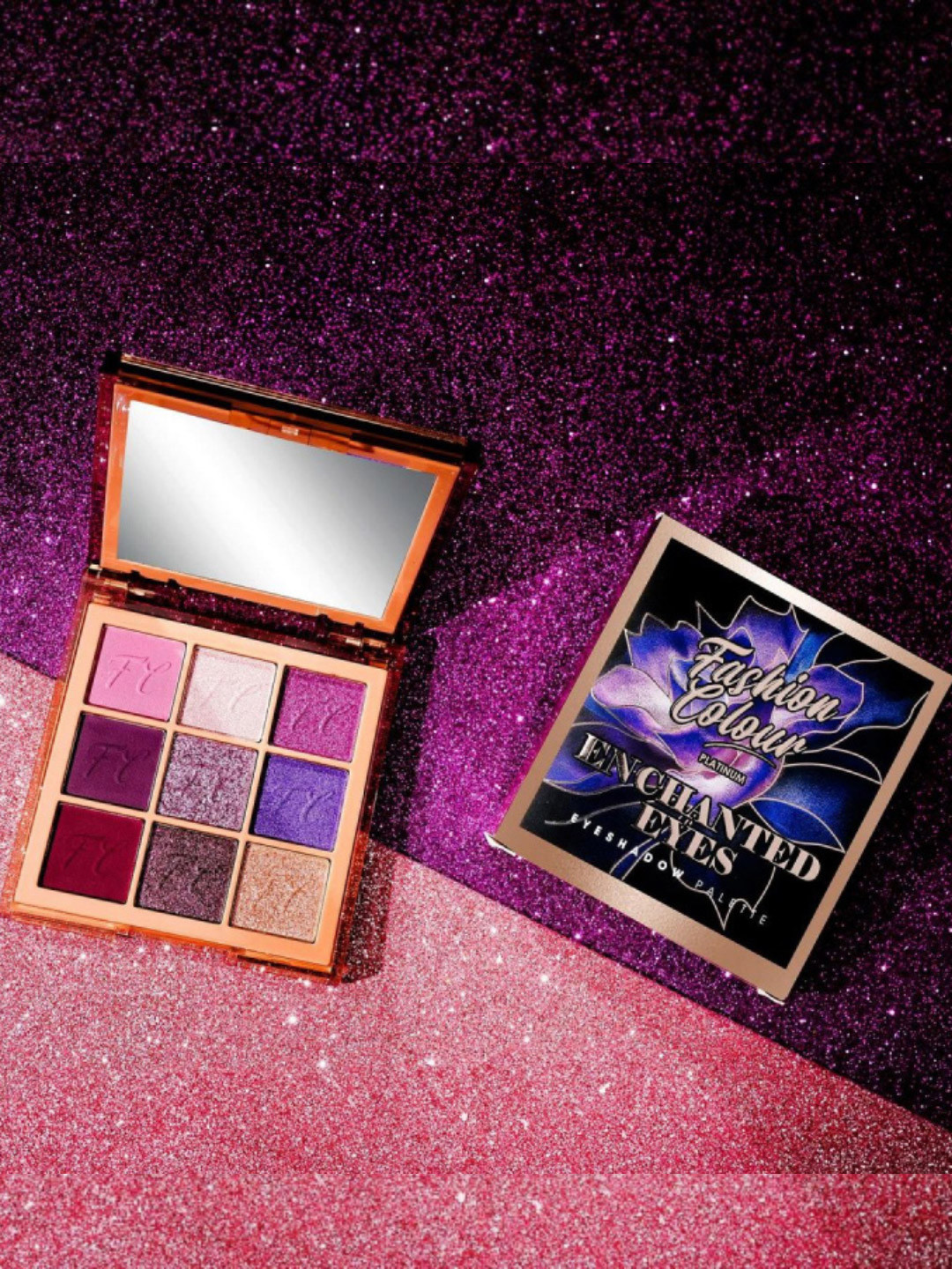 Fashion Colour 9 In 1 Chrome Eyeshadow Palette - Enchanted Eyes - Shade 9 - 9 g