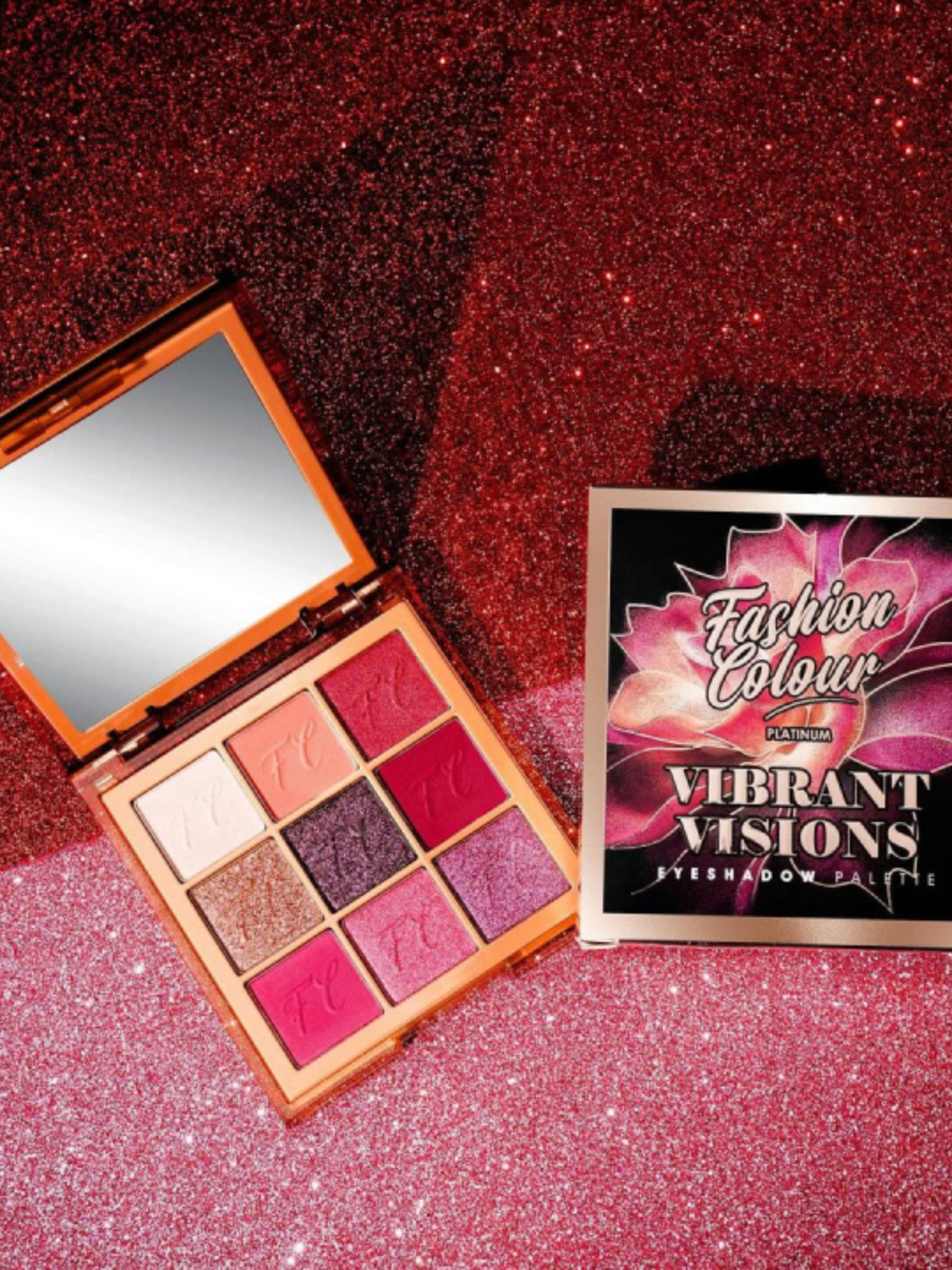 Fashion Colour Platinum 9 In 1 Pigmented Eyeshadow Palette -Vibrant Visions - 9g